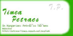 timea petracs business card